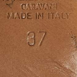 Pre Owned Valentino Off White Leather Bow D'orsay Pumps Size 37