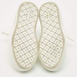 Pre Owned Valentino White Leather One Stud Sneakers Size 37.5