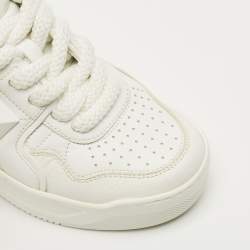 Pre Owned Valentino White Leather One Stud Sneakers Size 37.5