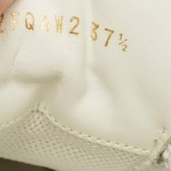 Pre Owned Valentino White Leather One Stud Sneakers Size 37.5