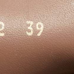 Pre Owned Valentino Beige Leather and Suede  Leisure Flows Slip On Loafers Size 39