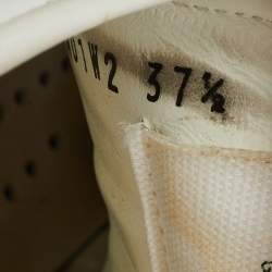 Pre Owned Valentino White Leather Rockstud Low Top Sneakers Size 37.5