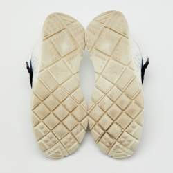 Pre Owned Valentino Multicolor Mesh and Leather VLTN Heroes Velcro Strap Sneakers Size 39