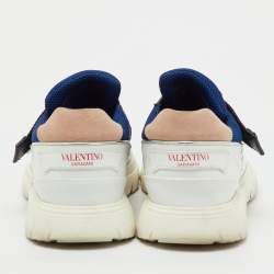 Pre Owned Valentino Multicolor Mesh and Leather VLTN Heroes Velcro Strap Sneakers Size 39