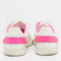 Pre Owned Valentino White Leather VLogo Low Top Sneakers Size 38