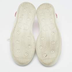 Pre Owned Valentino White Leather VLogo Low Top Sneakers Size 38