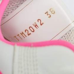 Pre Owned Valentino White Leather VLogo Low Top Sneakers Size 38