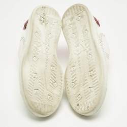 Pre Owned Valentino White Leather Vlogo Rockstud Low Top Sneakers Size 39