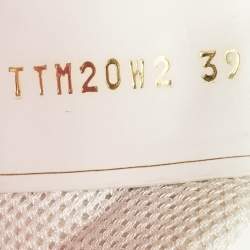 Pre Owned Valentino White Leather Vlogo Rockstud Low Top Sneakers Size 39