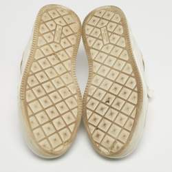 Pre Owned Valentino White Leather One Stud Law Top Sneakers Size 40