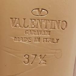 Pre Owned Valentino Dusty Pink Leather Rockstud Caged Pumps Size 37.5