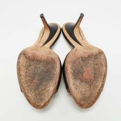 مملوكة مسبقًا صندل سلايد فالنتينو جلد أزرق بشعار V مقاس 39.5