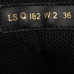 مملوكة مسبقًا Valentino Bounce Size 36 Black Leather and Mesh Lace Up Sneakers