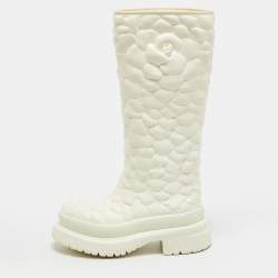 مملوكة مسبقًا Valentino 03 Rose Edition Atelier Size 36 White Rubber Rain Boots