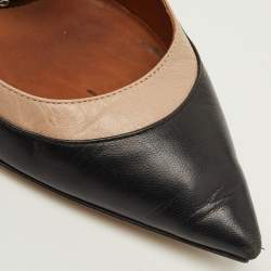 مملوكة مسبقًا Valentino Love Latch Size 39 Black/Beige Leather Ankle Wrap Pumps