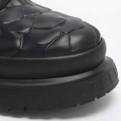 Pre Owned حذاء بوت فالنتينو 03 روز إديشن أتيليه مطاط أسود طول متوسط للساق مقاس 41