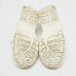 مملوكة مسبقًا Valentino Bounce Size 39 Metallic Leather Low Top Sneakers