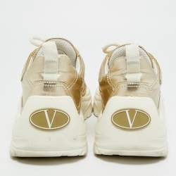 مملوكة مسبقًا Valentino Bounce Size 39 Metallic Leather Low Top Sneakers