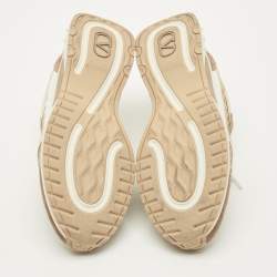 مملوكة مسبقًا Valentino Ready Go Size 39 White/Brown Leather and Suede Low Top Sneakers