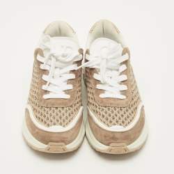 مملوكة مسبقًا Valentino Ready Go Size 39 White/Brown Leather and Suede Low Top Sneakers