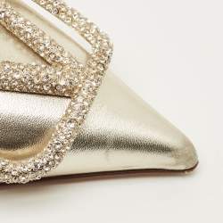 مملوكة مسبقًا حذاء كعب عالي فالنتينو جلد لامع بشعار في لوغو حزام كاحل مقاس 39