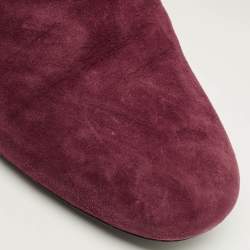 مملوكة مسبقًا حذاء بوت فالتنينو جلد أحمر بطول الركبة مقاس 40