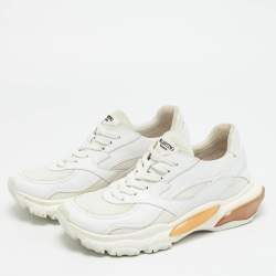مملوكة مسبقًا Valentino Climbers Size 38 White Leather and Mesh Lace Up Sneakers