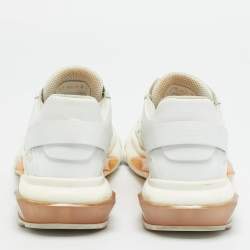 مملوكة مسبقًا Valentino Climbers Size 38 White Leather and Mesh Lace Up Sneakers