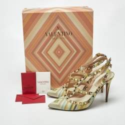 Pre Owned Valentino Rockstud Size 39 Multicolor Leather Pumps