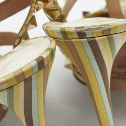 Pre Owned Valentino Rockstud Size 39 Multicolor Leather Pumps