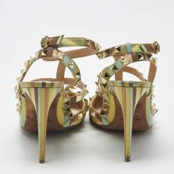 Pre Owned Valentino Rockstud Size 39 Multicolor Leather Pumps