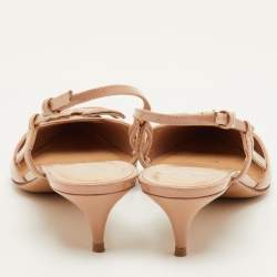 مملوكة مسبقًا Valentino VLogo Size 39 Beige Patent Leather Pumps