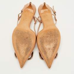 مملوكة مسبقًا Valentino VLogo Size 39 Beige Patent Leather Pumps