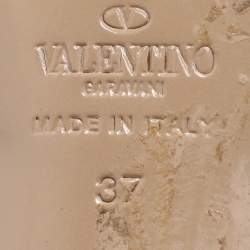 مملوكة مسبقًا حذاء مولي فالتينتو جلد لامع بلون بورغندي مقاس 37 مع فيونكة