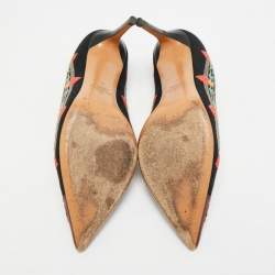 مملوكة مسبقًا حذاء فالنتينو تطريز كليم كانفاس أسود مقاس 40