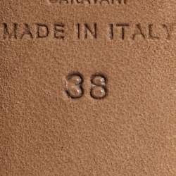 Pre Owned Valentino Size 38 Navy Blue Lace Crystal Embellished Pointed Toe Pumps