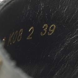 مملوكة مسبقًا Valentino Rockstud Torchon Black Leather Platform Wedge Sandals 39