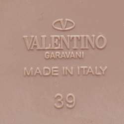 مملوكة مسبقًا حذاء سلايد فلات فالنتينو روكستد هلامي زهري بمقاس 37