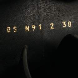 Pre Owned بوت فالتنينو جلد أسود بطول الكاحل مقاس 40