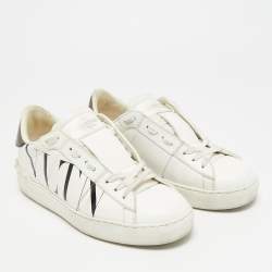 مملوكة مسبقًا Valentino VLTN Size 35.5 White Leather Low Top Sneakers