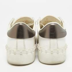 مملوكة مسبقًا Valentino VLTN Size 35.5 White Leather Low Top Sneakers