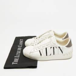 مملوكة مسبقًا Valentino VLTN Size 35.5 White Leather Low Top Sneakers