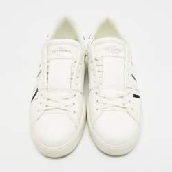 مملوكة مسبقًا حذاء رياضي فالنتينو منخفض من أعلى في إل تي إن جلد أبيض مقاس 37