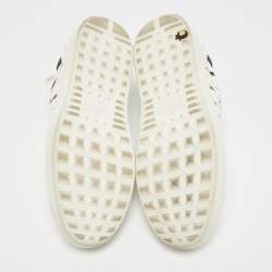 مملوكة مسبقًا حذاء رياضي فالنتينو منخفض من أعلى في إل تي إن جلد أبيض مقاس 37