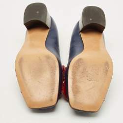 Pre Owned حذاء كعب عالي فالنتينو جلد متعدد الألوان شُرابات كتلة كعب مقاس 35.5