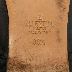 مملوكة مسبقًا Valentino Love Latch Size 36.5 Black Leather Ballet Flats