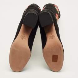 Pre Owned حذاء بوت فالتنينو جلد أحمر بطول الركبة مقاس 40