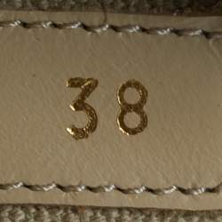 مملوكة مسبقًا Valentino Iconographe Size 38 Beige Canvas and Leather Lace Up Sneakers