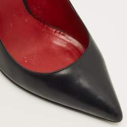 Pre Owned حذاء كعب عالي فالنتينو VLTN جلد أسود مقاس 38