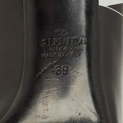 Pre Owned حذاء كعب عالي فالنتينو VLTN جلد أسود مقاس 38